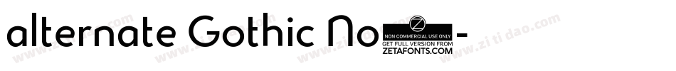 alternate Gothic No1字体转换